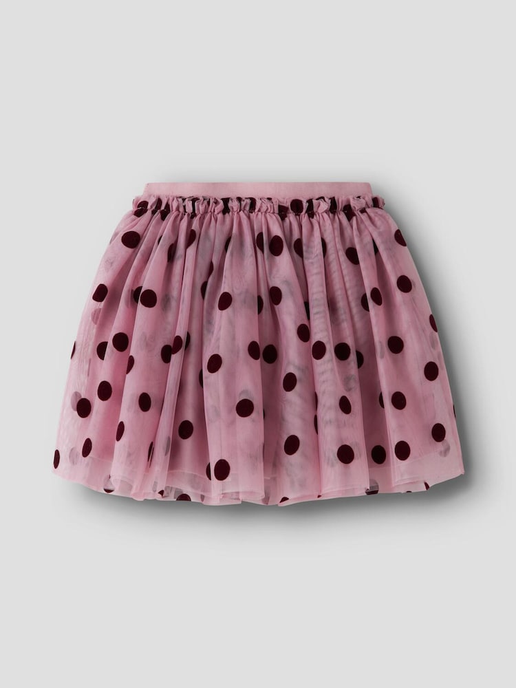 Name It Pink Tulle Flocked Heart Tutu - Image 2 of 2 Name It Pink Tulle Flocked Heart Tutu - Image 2 of 2