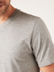 Grey Marl Regular Fit Essential V-Neck T-Shirt - Image 2 of 4
