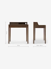 MADE.COM Dark Stain Oak Leonie Compact Office Desk - Image 5 of 5
