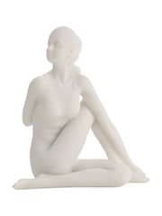 Widdop White Yoga Pose White Figurine - Seated Twist - Image 3 of 4
