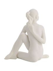 Widdop White Yoga Pose White Figurine - Seated Twist - Image 4 of 4