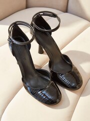 Noir - Chaussures en cuir de qualité supérieure à talons ronds fermés - Image 2 of 5