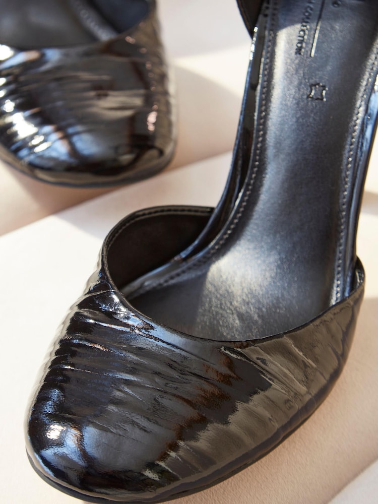 Noir - Chaussures en cuir de qualité supérieure à talons ronds fermés - Image 5 of 5