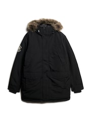 Superdry Jet Black Everest Faux Fur Parka Jacket - Image 13 of 13