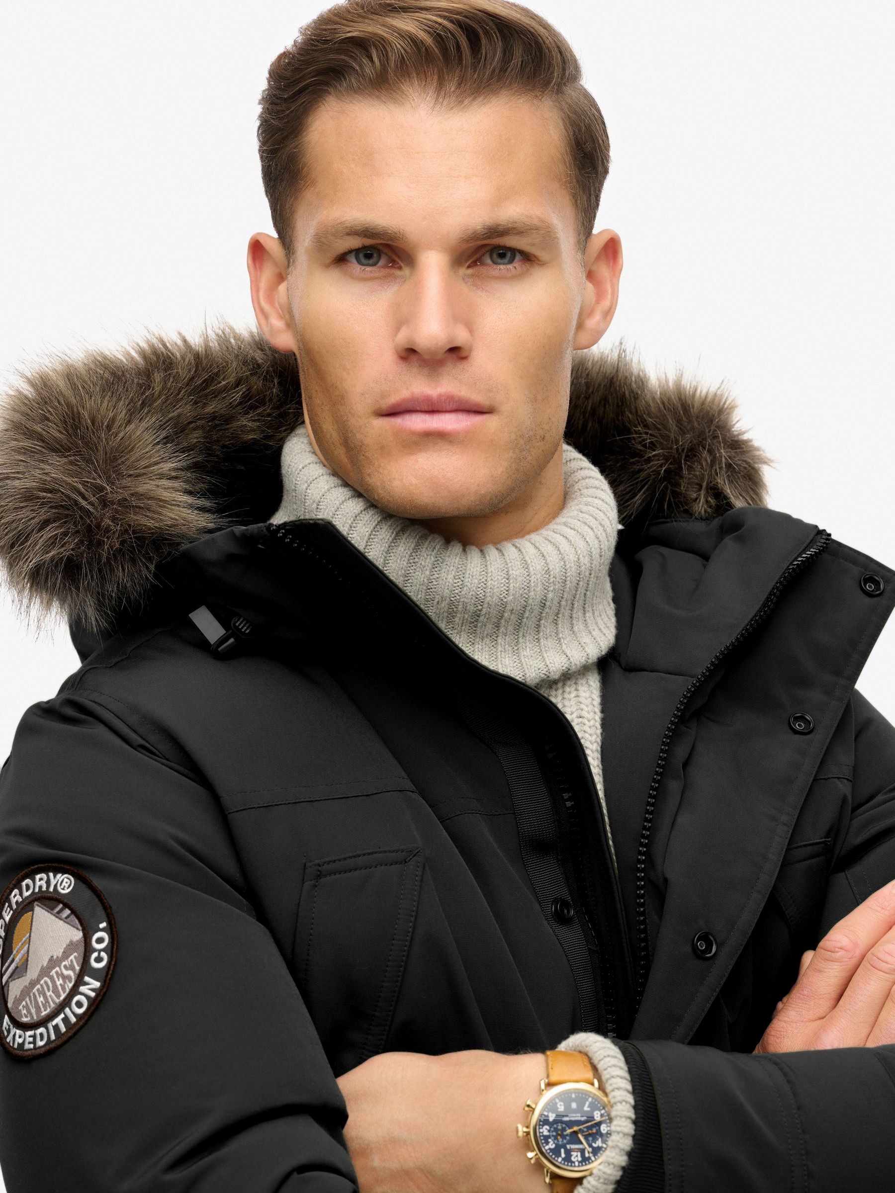 Buy Superdry Jet Black Everest Faux Fur Parka Jacket from Next USA
