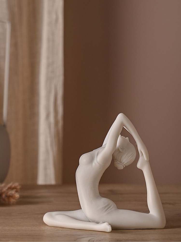 Widdop White Yoga Pose Figurine - Mermaid - Image 1 of 4 Widdop White Yoga Pose Figurine - Mermaid - Image 1 of 4