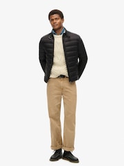 Superdry Black Lightweight Padded Coat Jacket - Image 2 of 5