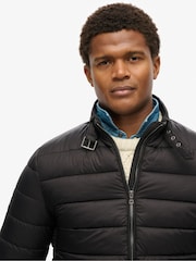 Superdry Black Lightweight Padded Coat Jacket - Image 3 of 5