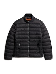 Superdry Black Lightweight Padded Coat Jacket - Image 4 of 5