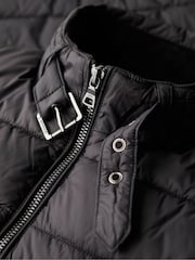 Superdry Black Lightweight Padded Coat Jacket - Image 5 of 5
