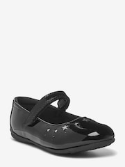 Black Patent Leather Standard Fit (F) Star Mary Janes Shoes - Image 2 of 5