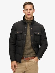 Superdry Jet Black Surplus Padded Overshirt Jacket - Image 2 of 4
