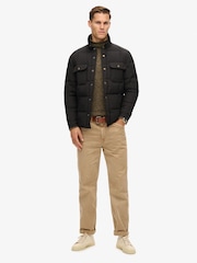 Superdry Jet Black Surplus Padded Overshirt Jacket - Image 3 of 4