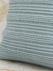 Green Tufted Stripes 100% Cotton Cushion - Image 3 of 3