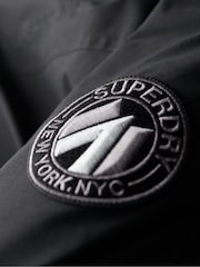 Superdry Black City Padded Parka Coat Hooded and Water-Repellent Jacket - Image 10 of 11