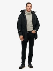 Superdry Black City Padded Parka Coat Hooded and Water-Repellent Jacket - Image 6 of 11