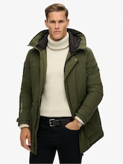 Superdry Green City Padded Parka Coat Hooded and Water-Repellent Jacket - Image 2 of 6