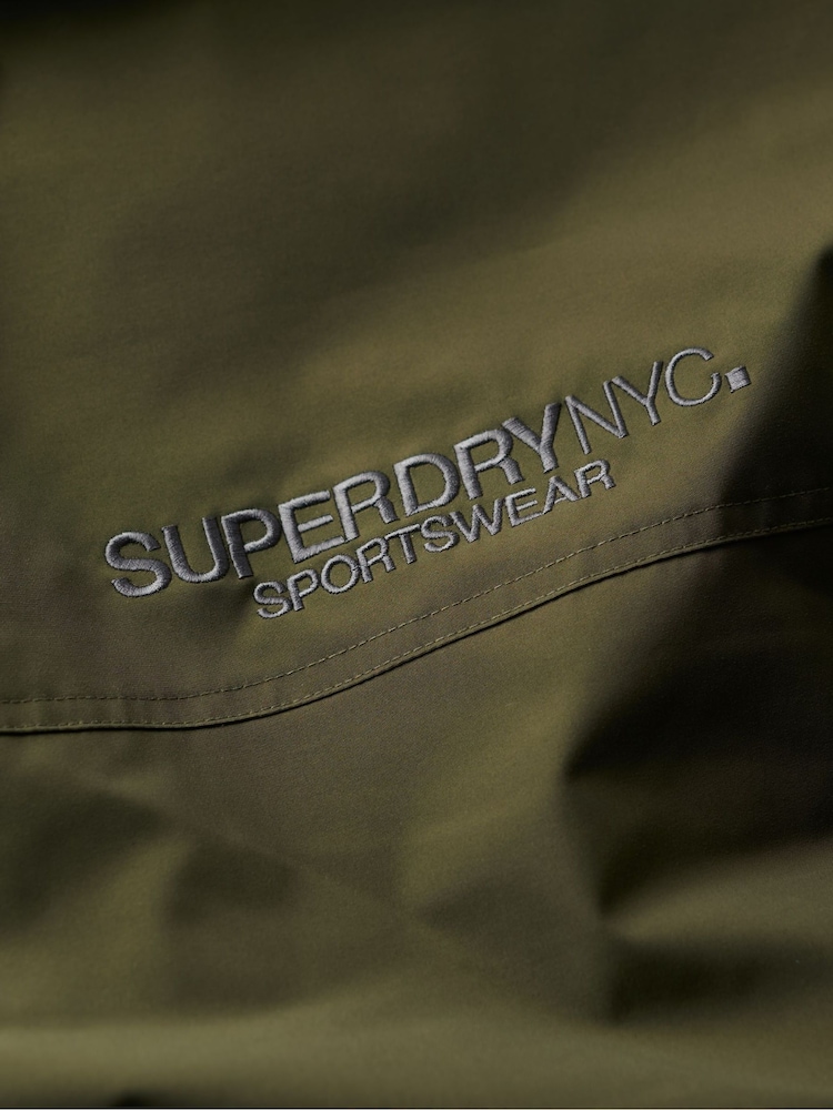 Superdry Green City Padded Parka Coat Hooded and Water-Repellent Jacket - Image 6 of 6