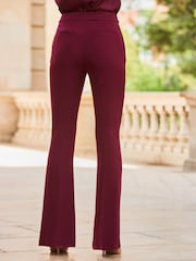 Sosandar Red Button Detail Kickflare Trousers - Image 5 of 5