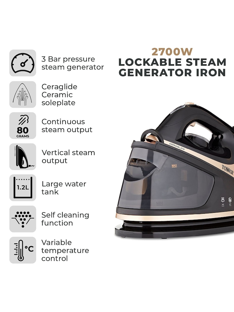 Tower Ceraglide 2700W Steam Generator Iron - Image 2 of 8