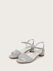 Monsoon Silver Stud Detail Heeled Sandals - Image 2 of 3