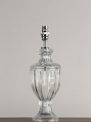 Laura Ashley Clear Meredith Cut Glass Crystal Urn Table Small Lamp Base - Image 1 of 6