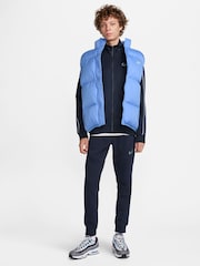 Nike Navy Sportswear Fleece Colourblock Joggers - Image 3 of 6