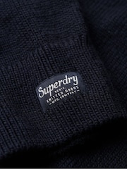 Superdry Navy Multi Fairisle Pattern Knit Crew Jumper - Image 6 of 6