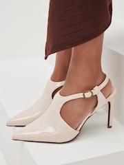 Bone White Forever Comfort® Point Toe Cut-Out Heel Shoes - Image 5 of 10