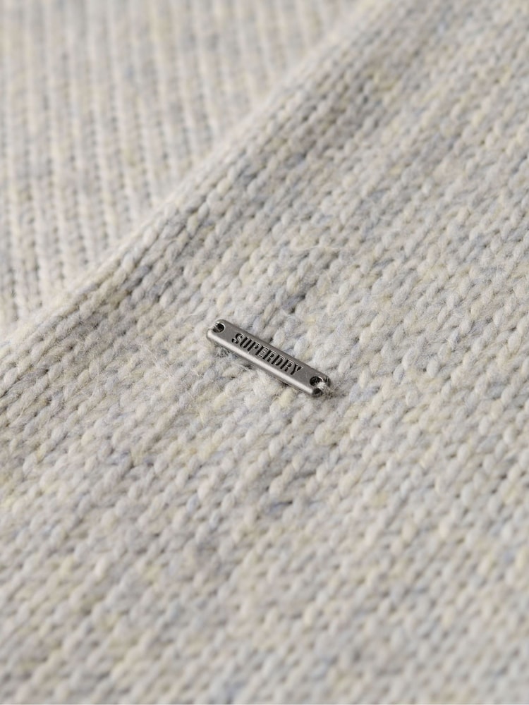 Superdry Glacier Grey Brushed Roll Neck Jumper - Image 5 of 5