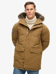 Superdry Kangaroo Brown Everest Faux Fur Parka Coat Jacket - Image 2 of 5
