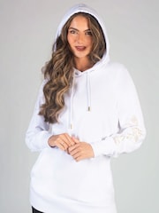 Branco - Moletom feminino com palangre de abacaxi - Imagem 1 de 5