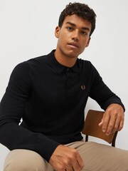 Fred Perry Knitted Long Sleeve Polo Shirt - Image 1 of 7