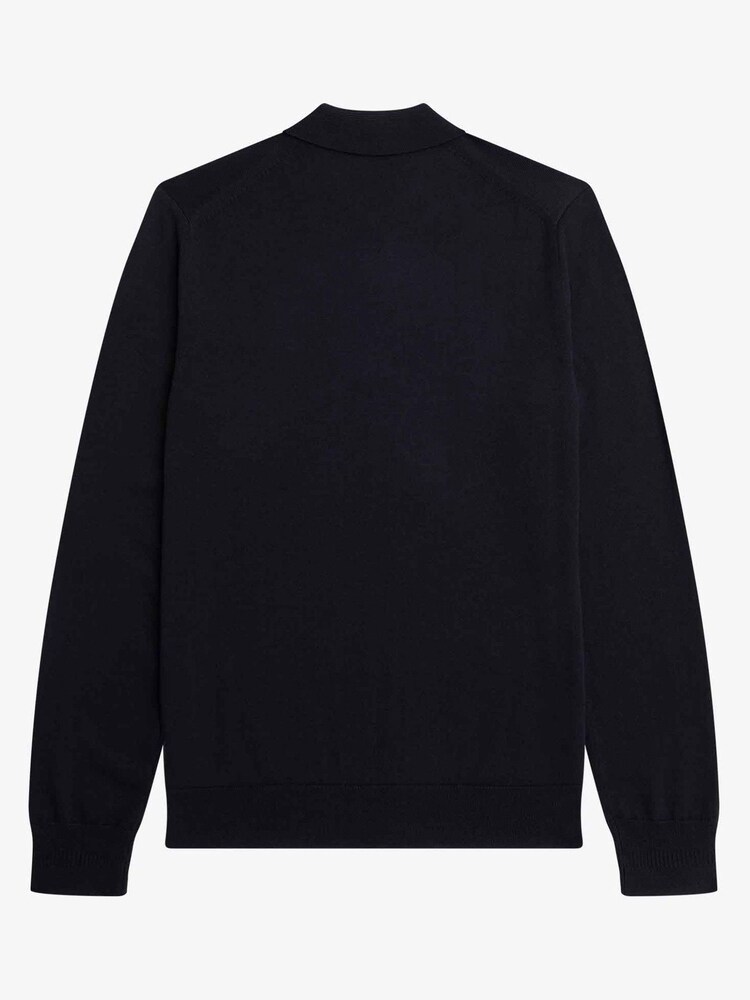 Fred Perry Knitted Long Sleeve Polo Shirt - Image 7 of 7