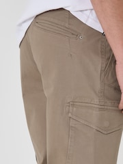 Threadbare Brown Cotton Cargo Trousers With Stretch - Image 4 of 4