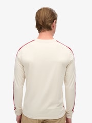 Белый - Superdry 100% Хлопок базовый логотип Ретро в полоску Лонгслив Топ - Image 2 of 6