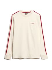 Белый - Superdry 100% Хлопок базовый логотип Ретро в полоску Лонгслив Топ - Image 5 of 6