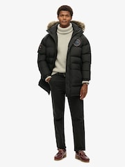 Superdry Jet Black Everest Longline Baffled Parka - Image 3 of 6