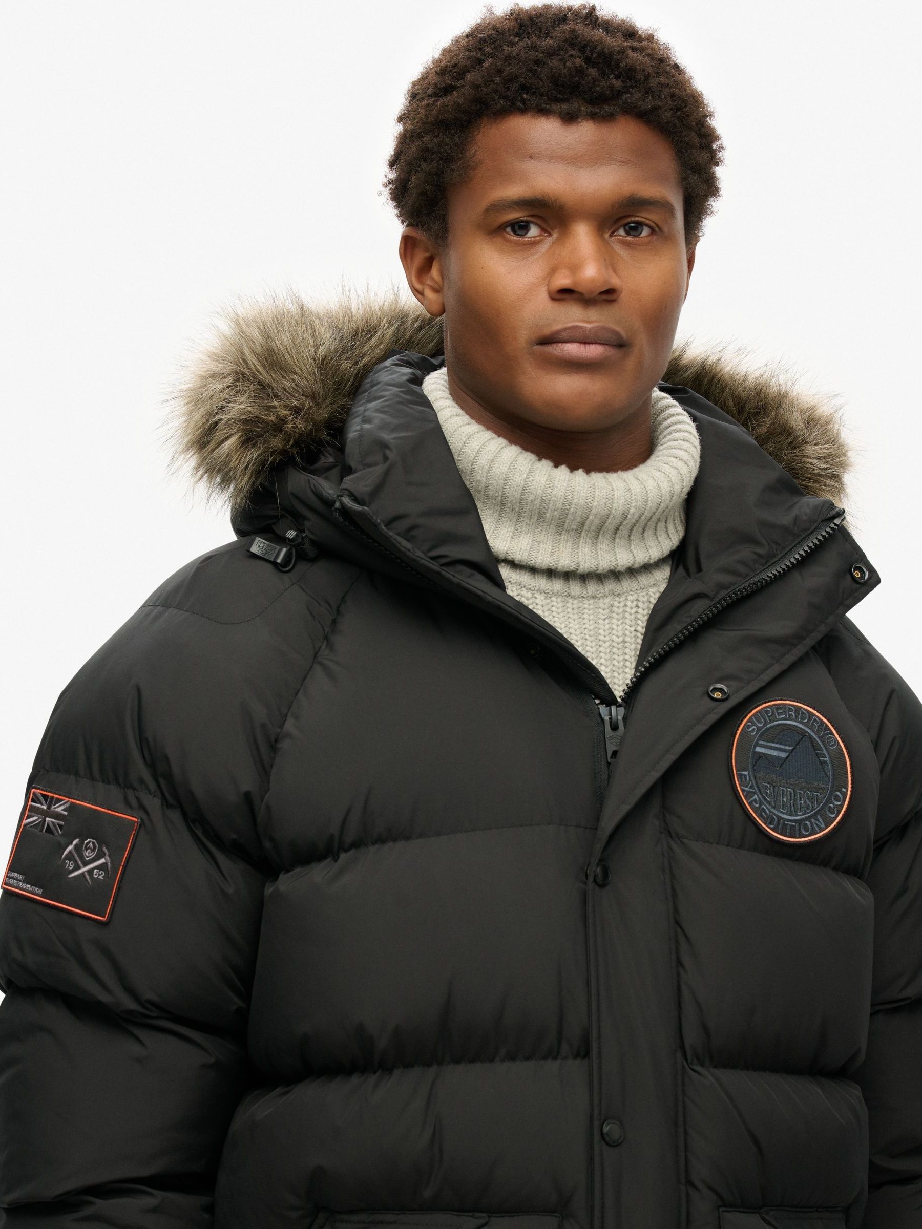 Buy Superdry Jet Black Everest Longline Baffled Parka from Next USA