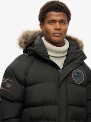 Superdry Jet Black Everest Longline Baffled Parka - Image 4 of 6