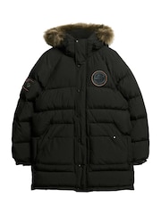 Superdry Jet Black Everest Longline Baffled Parka - Image 5 of 6