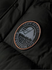 Superdry Jet Black Everest Longline Baffled Parka - Image 6 of 6