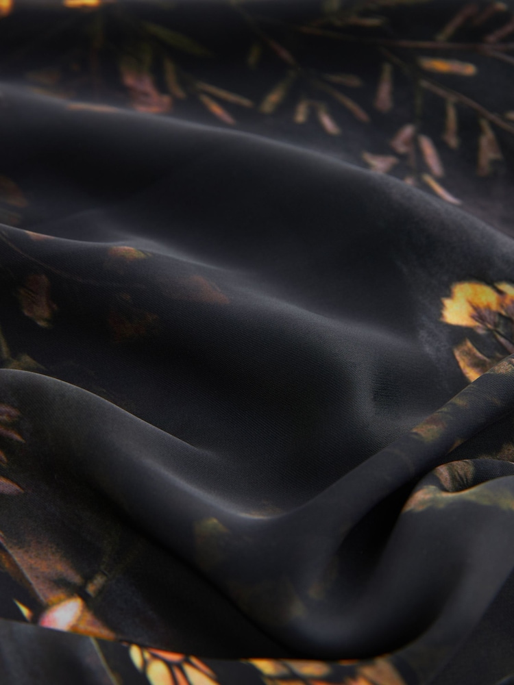Butterfly Floral Print Short Sleeve Woven Mix T-Shirt - Image 6 of 6