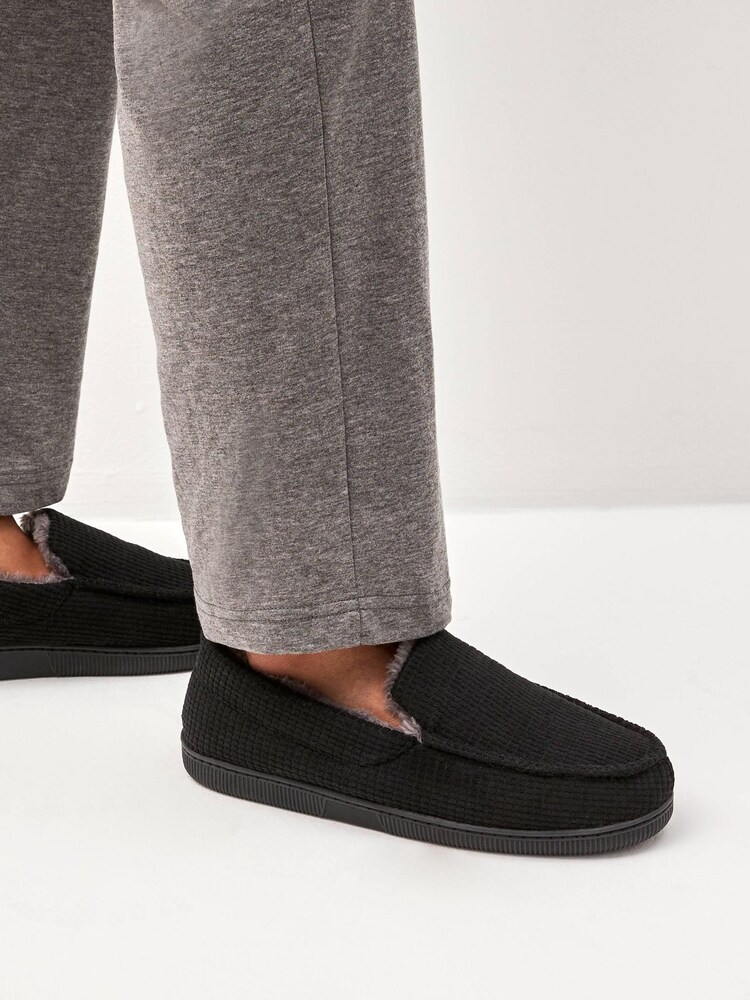 Black Apron Close Back Slippers - Image 1 of 5