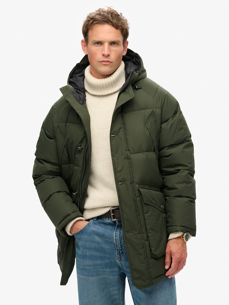 Superdry Olive Green Expedition Puffer Parka - Image 1 of 5