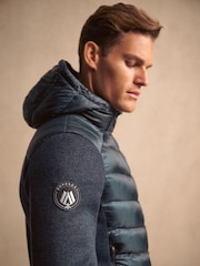 Eclipse Marineblau meliert - Superdry Storm Hybrid-Strickjacke mit Kapuze - Bild 4 von 13