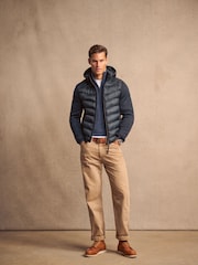 Eclipse Marineblau meliert - Superdry Storm Hybrid-Strickjacke mit Kapuze - Bild 8 von 13