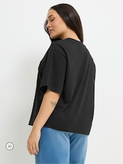 Yours Curve Black Limited 'Pig In Blankets' Cotton T-Shirt - Image 3 of 6