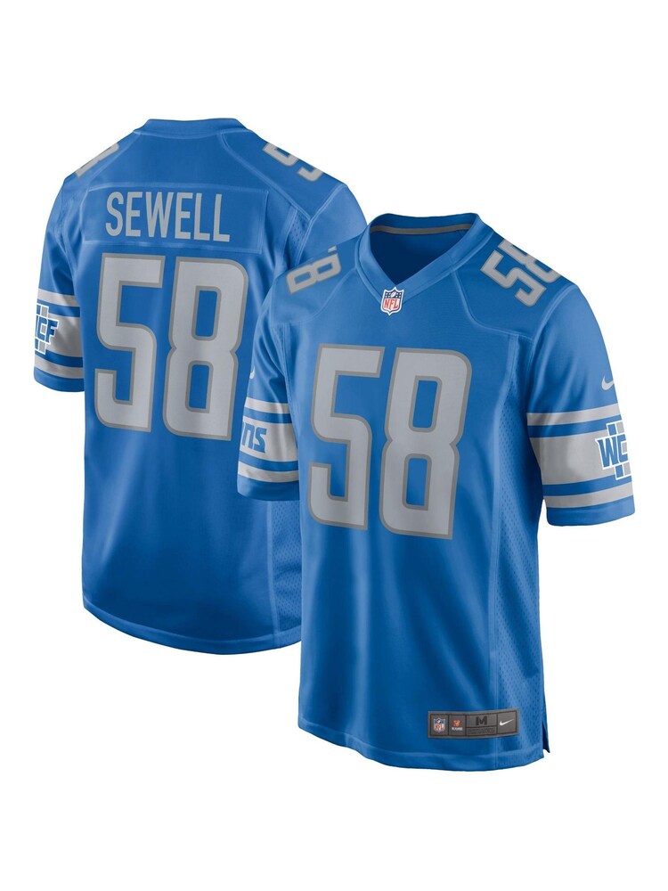 Nike Blue NFL Detroit Lions Home Game Jersey - Penei Sewell - Image 1 of 3