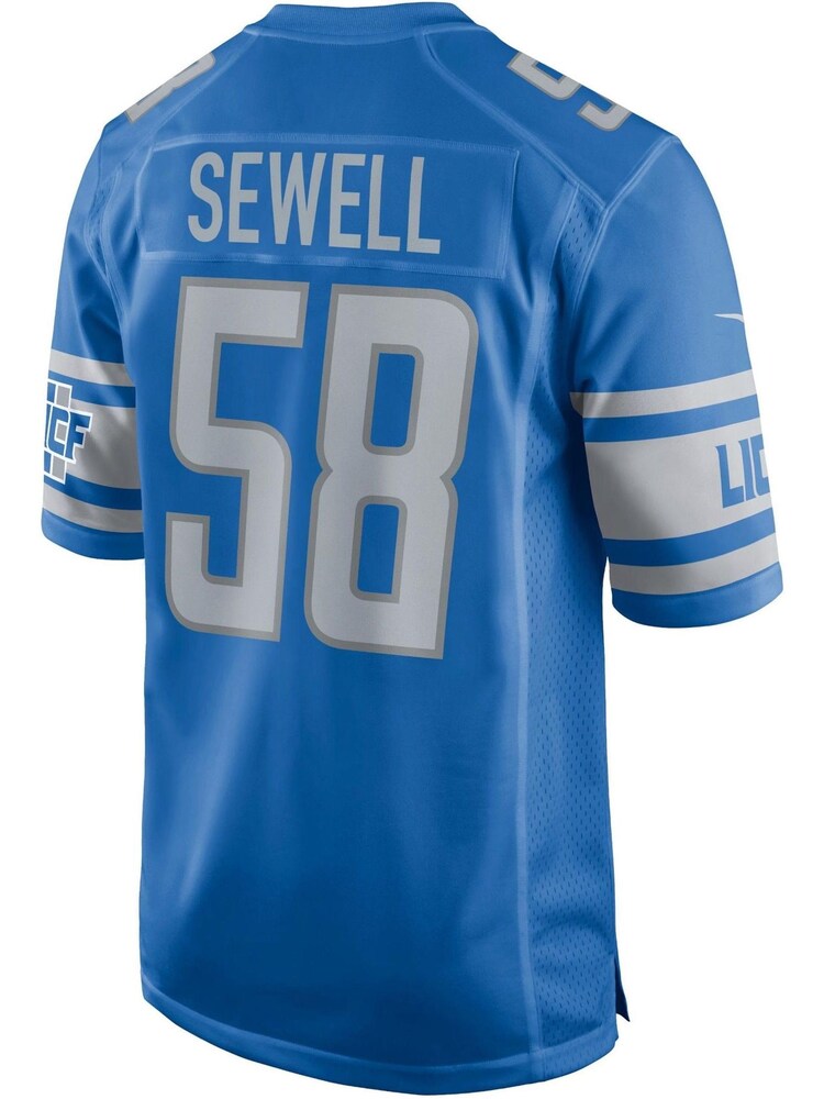 Nike Blue NFL Detroit Lions Home Game Jersey - Penei Sewell - Image 3 of 3